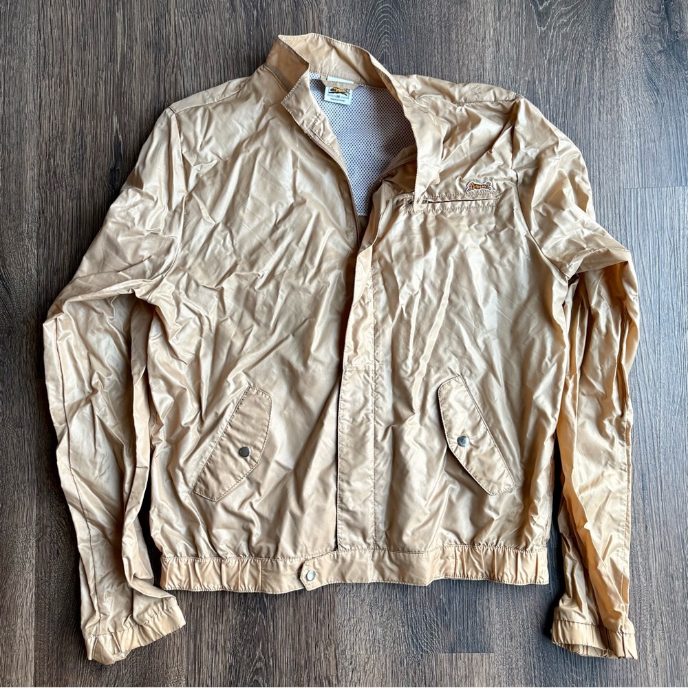 Vintage Le TIGRE Men's Tan Jacket